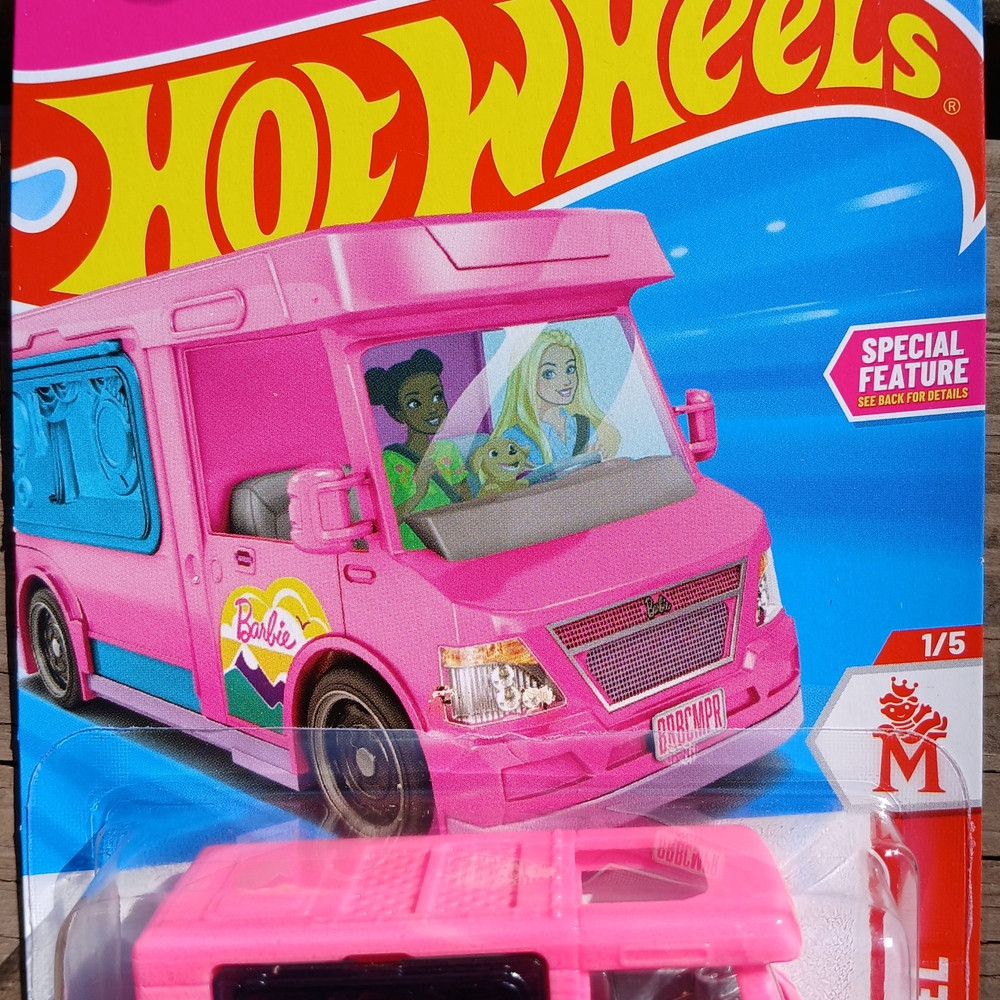 Mattel Hot Wheels Barbie Pink Dream Camper With Special Feature